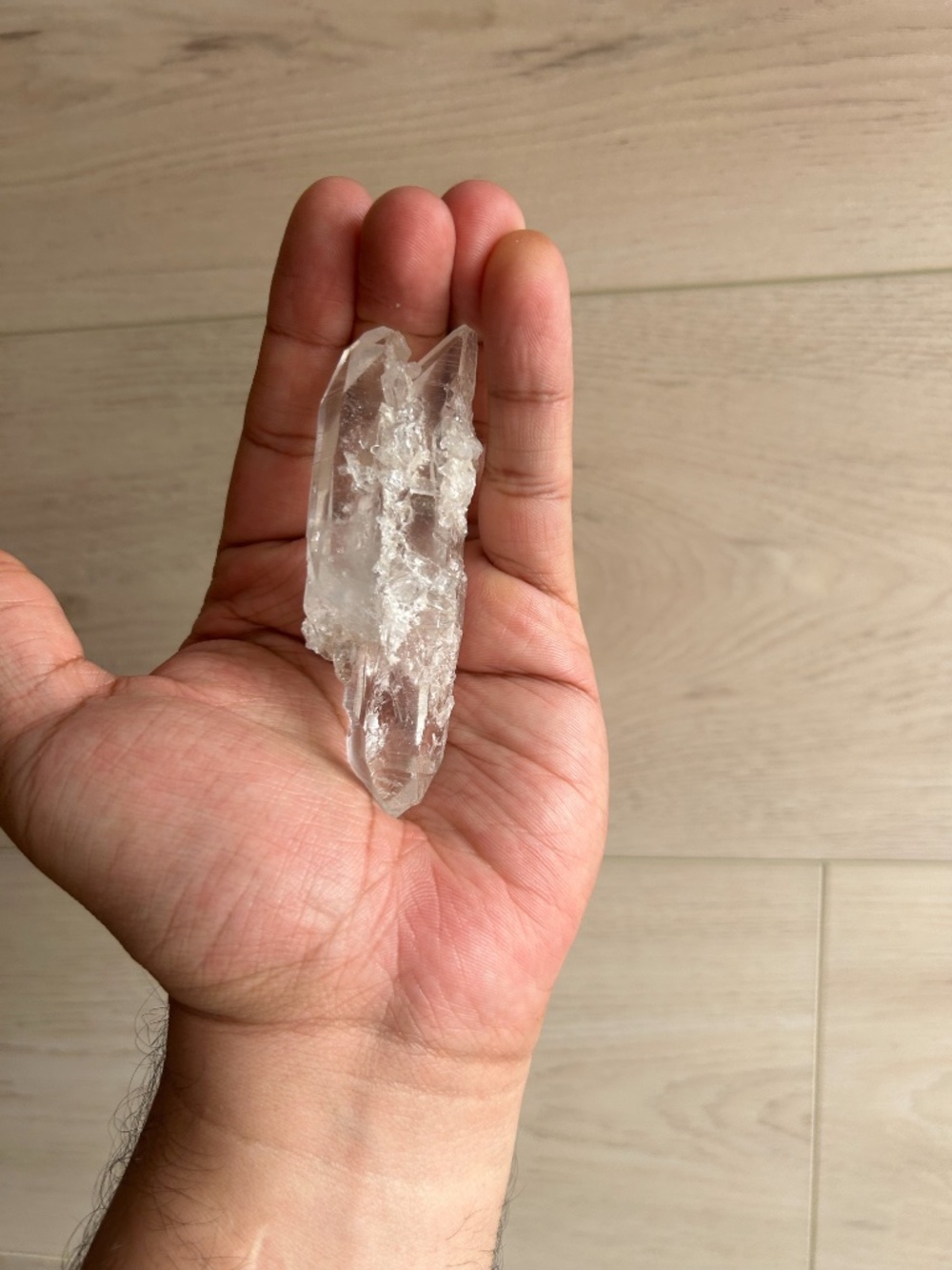 Natural Clear Quartz Twin Crystal Cluster Specimen 88g - Picture 5 of 6
